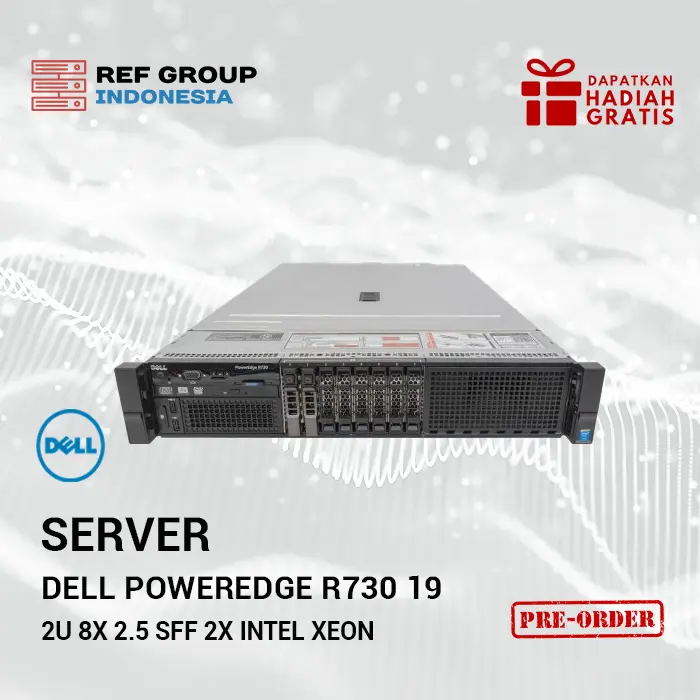 Dell PowerEdge R730 19" 2U 8x 2,5" SFF 2x Intel XEON E5-2600 v3 v4 DDR4 Raid 2x PSU - Image 1