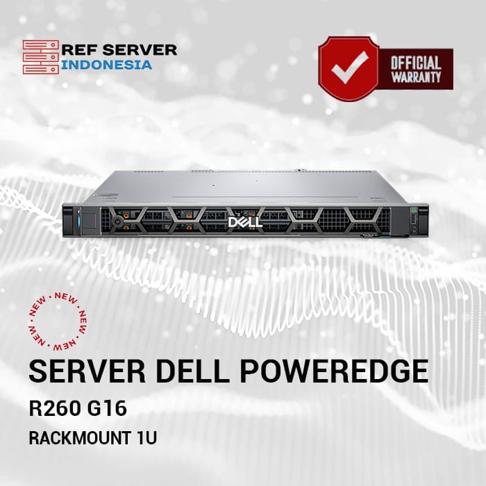 Server Dell Poweredge R260 G16 Rackmount 1U Intel Xeon CPU E-2434 UDIMM ...