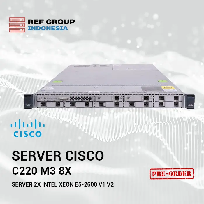 311a0764-7014-42cf-bf71-e6fc9aa7ea42 Cisco UCS C220 M3 8x 2,5" SFF 19" 1U Rack Server 2x Intel XEON E5-2600 v1 v2 DDR3 ECC Raid 2x PSU - Image 1