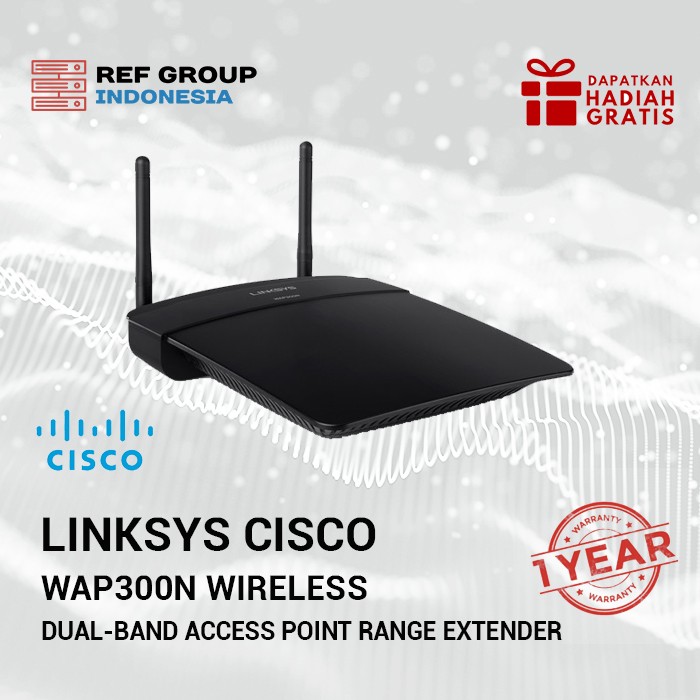 74ec0424-54b8-45dd-8d2f-1367b6815993 Access Point Linksys Cisco WAP300N Wireless Dual-Band Access Point Range Extender - Image 1