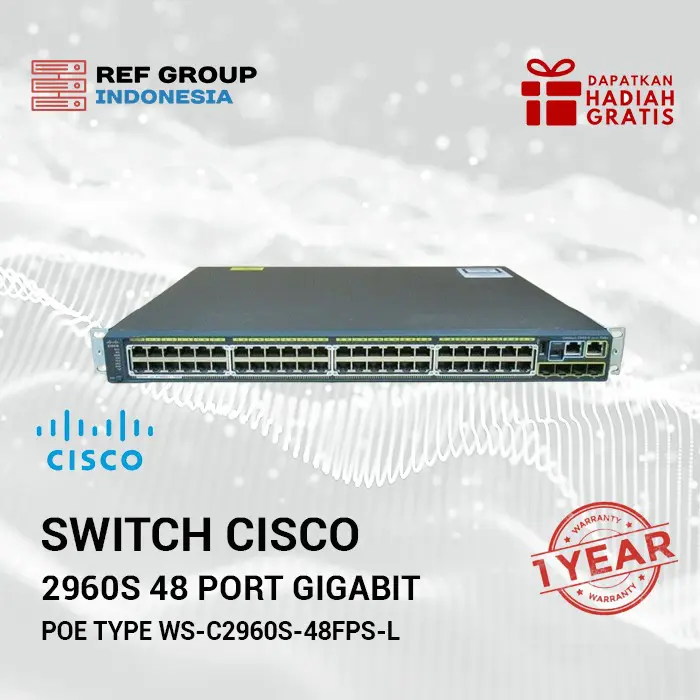 Switch Cisco 2960S 48 Port Gigabit PoE type WS-C2960S-48FPS-L - Image 2