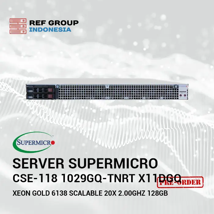 Supermicro CSE-118 1029GQ-TNRT X11DGQ 1U 4x GPU KI AI VDI Server 2x 2,5" U.2 NVMe SFF 2x Intel XEON 3647 DDR4 2x PSU - Image 2