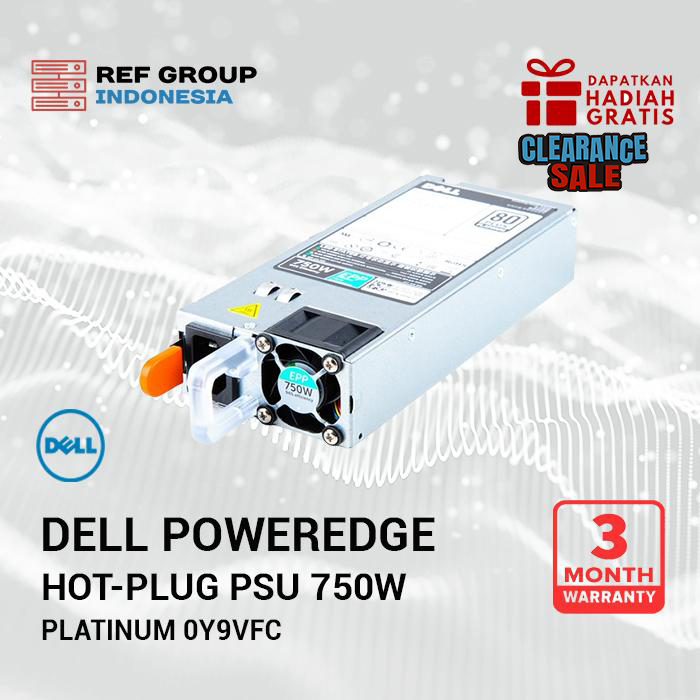 055_component_clearance_sell.webp Dell PowerEdge Hot-plug PSU 750W Platinum 0Y9VFC - Image 1
