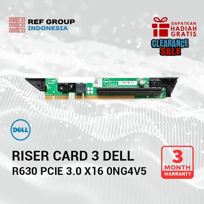 066_component_clearance_sell.webp Riser Card 3 Dell PowerEdge R630 PCIe 3.0 x16 0NG4V5 / 06R1H1 Rp.1590000 - Image 1
