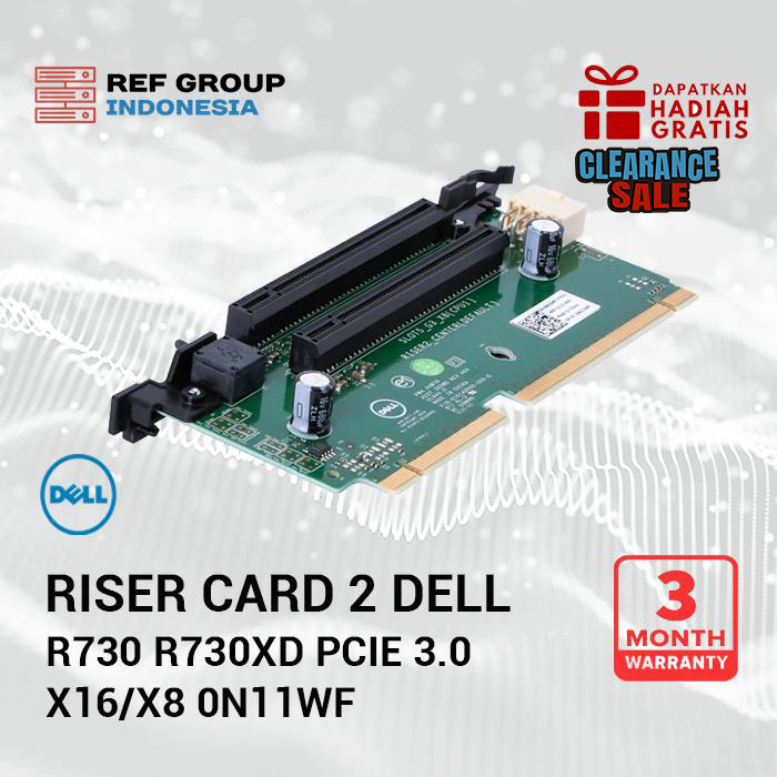 069_component_clearance_sell.webp Riser Card 2 Dell PowerEdge R730 R730xd PCIe 3.0 x16/x8 0N11WF / 0392WG Rp.225000 - Image 1
