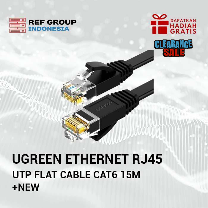 075_component_clearance_sell.webp UGreen Ethernet RJ45 UTP Flat Cable Cat6 15m +NEW - Image 1