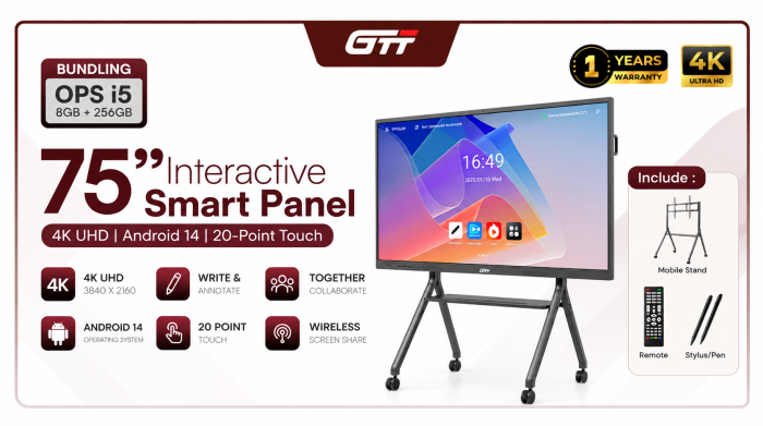 75_ 4K Interactive Smart Panel Bundle