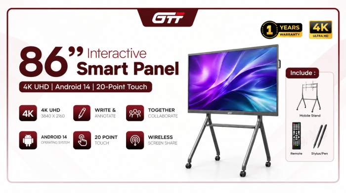 86” Interactive Smart Panel Ad